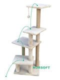 Katlı Büyük Boy Kedi Tırmalama Tahtası Jüt İpli Welsoft Kumaşlı Oyun Alanı