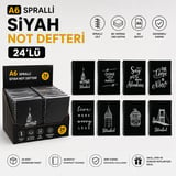 A6 Siyah Spralli Not Defteri