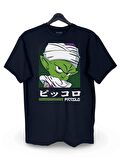 Piccolo Dragon Ball Baskılı Loose Fit Bisiklet Yaka Unisex Siyah Tişört Anime Manga