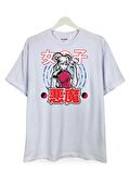 Japon Anime Kızı Baskılı Loose Fit Bisiklet Yaka Unisex Tişört