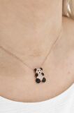 925 Ayar Panda Kolye Kadın Gümüş Kolye