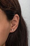 925 Ayar Gümüş Minik Rose Zirkon Taşlı Güneş Küpe