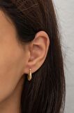 925 Ayar Gümüş Gold Sonsuzluk Desenli Şarnel Küpe
