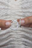 925 Ayar Gümüş Rodyumlu 20 mm Tamtur Halka Küpe