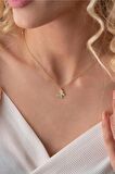 925 Ayar Gümüş Gold Zirkon Taşlı Minik Kelebek Kolye