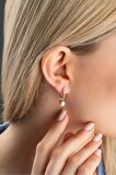 925 Ayar Gümüş Rose Kaplama 10 mm Sallantılı İnci Küpe