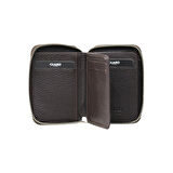 Guard Fermuarlı Kahverengi Deri Mini Cüzdan