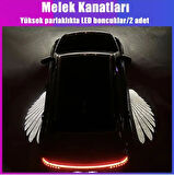 Noiser Universal Oto Araç Ayna Altı Angel Led Otomobil Gündüz Farı Araba Melek Kanat Led Beyaz