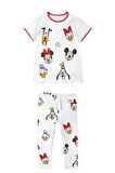 Kız Çocuk Disney 100. Yıl Baskılı Pamuklu Bisiklet Yaka Fitilli Kumaş T-shirt ve Tayt Alt Üst Takım