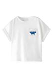 Unisex Bebek & Çocuk Donald Duck Baskılı Pamuklu Bisiklet Yaka Beyaz T-shirt ve Şort Alt Üst Takım