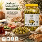 Neshil Doğal Fermente El Kırması Sofralık Yeşil Zeytin 3 Kg (Ayvalık Cinsi)