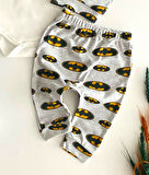 Neşeli Bebekler Baby Batman Baskılı Bereli Takım