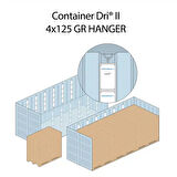 Container Dri II 4x125gr Plastik Askılı Konteyner Kurutucu Nem Alıcı 24 Adet