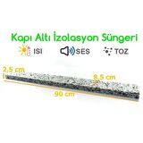 2 Adet Yapışkanlı Kapı Altı Isı Yalıtım Süngeri Eşik Süngeri 