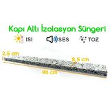 2 Adet Yapışkanlı Kapı Altı Isı Yalıtım Süngeri Eşik Süngeri 