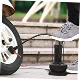 Mini Bisiklet Pompası Göstergeli Taşınabilir Ayak Pompası Motorsiklet Ve Araç Pompası