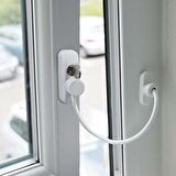 Çelik Halatlı Kilit Pvc Pencere Emniyet Çocuk Güvenlik Kilidi (1Adet)