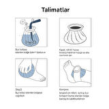 Buz Torbası Soğuk Kompres Torbası Emniyetli Kapaklı Su Geçirmez Kumaş