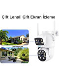 Nif Bilişim Neutron NTL-PT-13W-DBW2 Çift Kameralı 2mp HD Wi-Fi Ve SD Kart PAN/TİLT Dış Mekan IP Kamera