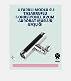  4 Modlu 360 Derece Dönebilen Şelale Basınçlı Su Tasarruflu Fiskiye Musluk Lavabo Batarya Başlığı,Ucu