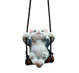 Sallanan Kedi Polyester Duvar Balkon Bahçe Süsü 4 FARKLI RENK