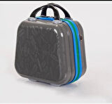 Mini Valiz Çanta ANRASİT Seyahat Çantası Kişisel Bakım Çantası Kozmetik Makyaj Çantası Kabin Bagajı