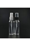 100 Adet 50 Ml Sprey Kapaklı Dezenfektan Ve Kolonya Boş Şişesi