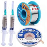 Flux Lehim Toplama,lehim Emme Tel 3,0mm Ve Lehim Teli Soldering 63sn/37pb Flux %1-3 40gr 03mm 4in1 Arada