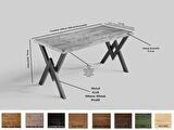 Ntconcept Rano Masif Ağaç Tel Sandalyeli Masa Takımı (100x100cm Masa  + 4 Sandalye)