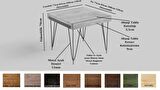 Ntconcept Vern Masif Ağaç Tel Sandalyeli Masa Takımı (85x85cm Masa + 2 Sandalye)