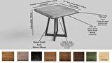 Ntconcept Loi Masif Ağaç Tel Sandalyeli Masa Takımı (100x100cm Masa + 4 Sandalye)