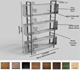 Ntconcept Tora Masif Ağaç Kitaplık-Vitrin