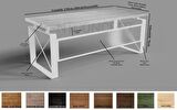 Ntconcept Levva Çalışma Masası Ahşap - Metal 100 x 260 cm Beyaz 