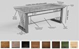 Ntconcept Perra Çalışma Masası Ahşap - Metal 85 x 140 cm Siyah - Taş Rengi