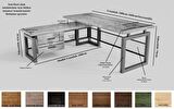 Ntconcept Loa Çalışma Masası Ahşap - Metal 85 x 200 cm Kahverengi - Siyah
