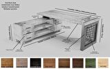 Ntconcept Bell Ofis Masası Ahşap 85 x 200 cm Koyu Ceviz - Siyah 