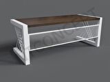 Ntconcept Alfa Çalışma Masası Ahşap - Masif 85 x 140 cm Beyaz - Kahverengi