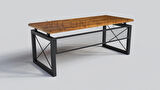 Ntconcept Mar Çalışma Masası Ahşap - Metal 85 x 200 cm Açık Ceviz - Siyah 