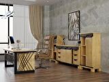 Ntconcept İnox Ofis Masası Ahşap 85 x 160 cm Açık Ceviz 