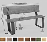 Ntconcept Masif Ahşap Sırtlı Bank