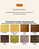 Ntconcept Pina Masif Ağaç Tel Sandalyeli Masa Takımı 120x120+8sandalye