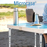 Microcase Metal Katlanabilir Yükseklik Ayarlı Masa ve Sehpa Ayak Takımı 4 Adet BEYAZ AL5059