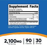 Nutricost Lion's Mane Mushroom Aslan yelesi mantarı 2100 mg 90 Capsules 700 mg per capsul