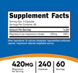 Nutricost Magnesium Citrate Sleep 420mg 240 Veggie Caps