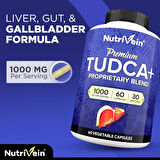 Nutrivein TUDCA+Milk Thistle Liver Wellness Support Supplement 1000 MG - 60 Caps