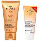 Nuxe Sun Güneş Sonrası Şampuan 100 ml & Nuxe Sun Fondante Visage Creme Spf 50 Güneş Koruyucu Yüz Kremi 50 ml