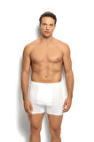 Jiber 102 Pamuk Beyaz Erkek Paçalı Boxer Paçalı Don