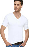 Tutku Elit 1303 V Yaka Kısa Kol Elestan Erkek Tişört Body