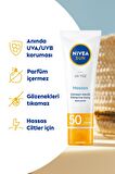 NİVEA Sun Spf 50 Hassas Yatıştıran Nemlendirici Yüz Güneş Kremi 50 Ml, Çok Yüksek Güneş Koruyucu