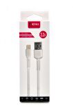 Apple Iphone Uyumlu 2.2 A Lightning & USB Data ve Şarj Kablosu 1 Metre Beyaz Tüm Modellerle Uyumlu